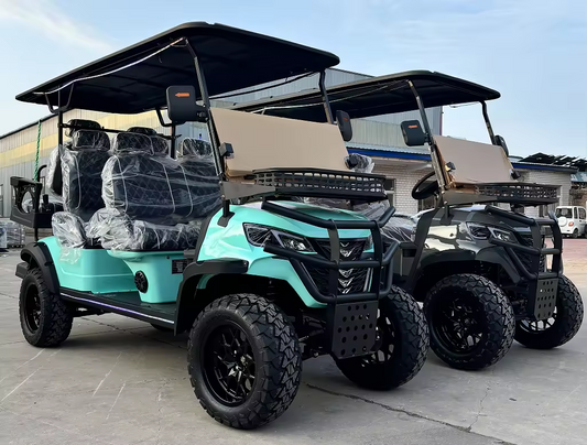 WELIFTRICH 6 Seater Lifted 14inches Big off Road Tires Street Legal 72V Lithium Battery Electric Golf Cart