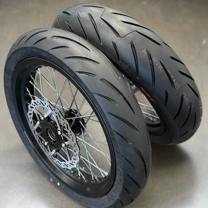 Surron Ultra Bee 17 Inch Supermoto Rims Street Conversion Wheel Assembly Front & Rear 17x2.5/17x3.5 Road Tire
